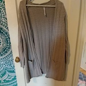 Tan knit cardigan